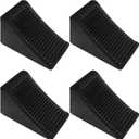CertBuy 4 Pack Wheel Chock for Trailers, RV Wheel Chocks Heavy Duty, Black Rubber Wheel Chocks, Trailer Wheel Chocks for Car, Travel Trailers, RV, Truck, and ATV, 6.3"4"4"