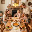 100Pcs Thanksgiving Oval Paper Plates and Napkins Set, 10" x 12" Large Disposable Party Plates for Fall Party and Thanksgiving Day