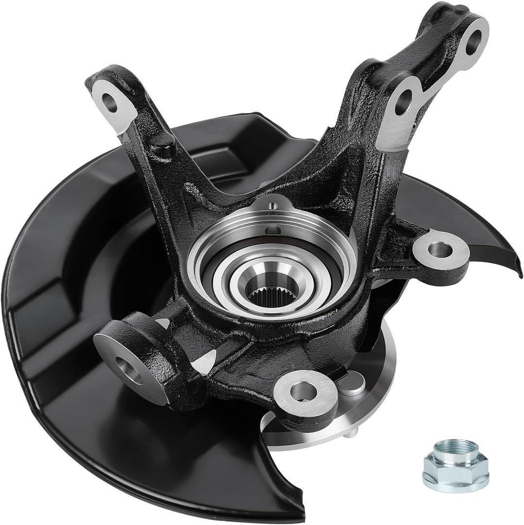 Front Left Steering Knuckle & Wheel Bearing Hub Assembly Fit for Honda CR-V CRV 2007 2008 2009, 2.4L Truck, Replace for 51216SWAA00, 45255STKA00, 44600SJKJ00, Driver Side