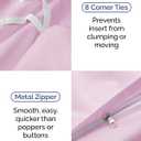 Duvet Cover Twin/Twin XL Size Set - Extra Soft Twin/Twin XL Duvet Cover 68" x 90" with 1 Pillow Sham - Hotel Luxury, Easy Care, Fade Free w/ Zipper Closures & Ties - Comfy & Breathable (Light Pink)