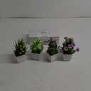 Der Rose 4 Pack Small Fake Plants Mini Artificial Faux Plants with Flowers for Home Room Farmhouse Bathroom Decor Indoor