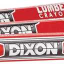 DIXON Industrial Lumber Marking Crayons, 4.5" x 1/2" Hex, Red, 12-Pack (52000)
