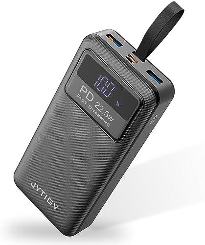 JYTIGV Portable Charger,20000mAh USB C in & Out Power Bank,22.5W PD Fast Charging Built-in LED Display and Flashlights Battery Pack Compatible with iPhone iPad Samsung LG Android Cellphone (Black)