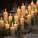 18 Pcs Ivory Pillar Candles Bulk Set2x3 2x6 2x8 Inch - 12 Each SizeHurricane CandlesDripless Unscented SmokelessGives You a Better Atmosphere When Organizing Wedding or Event Party.