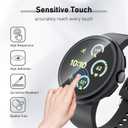 SOLOLUP 3 Pack PC Case Compatible With Google Pixel Watch 4 Screen Protector 41mm Men Women,All-Round Hard PC Protective With HD Tempered Glass Face Bumper Cover for Google Watch 4 Case (2025) 41 mm (03-Rose pink/Pink sand/silver)