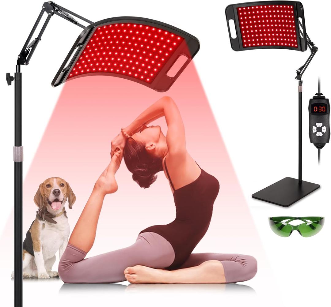 Red Light Therapy, Red Light Therapy for Face and Body with Adjustable Stand, Red Light Therapy for Panel, 660nm & 850nm Infrared Red Light Therapy Device at Home Use