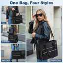 Large Bible Bag Bible Case Cover for Women with Shoulder Strap, Bible Study Supplies Journaling Kit Carrying Case with 75 Bible Tabs, 12 Highlighters and 5 Gel Pens, Christian Gifts for Women, Black