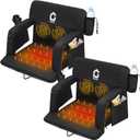 Massage & Heated Stadium Seats with Back Support and Padded Cushion - 3 Level Heating & Massage Extra Wide Bleacher Chair with Anti-Slip Mat - Football Seats, 6 Adjustable Angle, Pockets, Cup Holder, Size: 25" Super Wide