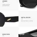 SOJOS Retro Cat Eye Sunglasses for Women Polarized UV400 Designer Inspired Sun Glasses SJ2617A (Black/Grey)