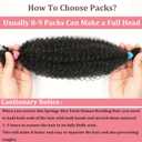 12 Inch Springy Afro Twist Human Braiding Hair 3 Packs Afro Kinkys Bulk Human Hair for Braiding (1B, 12 Inch 3 PACKS)