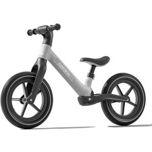 Ridego 14 Inch Balance Bike for Kids 36 Years, Lightweight Toddler Bike with Air Rubber Tires, Adjustable Seat, Durable Push Bicycle Gift for Boys & Girls
