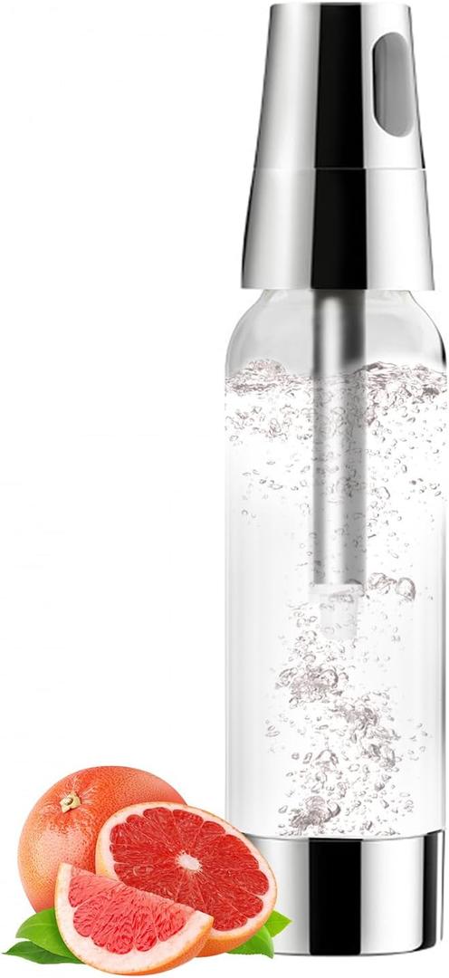 1L Portable Soda Siphon, Carbonated Water Machine Stainless Steel Sparkling Water Maker Machine for Home, Bar, Club, Kitchen, Use 8g CO2 Cartridges (Not Included)