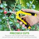 2 x iPower 6.5 Inch Gardening Scissors Hand Pruner Pruning Shear with Straight Stainless Steel Blades, Yellow, 1-Pack