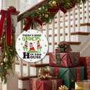 2 x Funny Christmas Decorations Hanging Signs Christmas Door Sign for Xmas Door Decorations (White)
