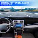 Leather Dashboard Cover Compatible with Toyota Camry XV40 2007-2011 PU Leather Dash Mat, Easy Clean UV Protection, No Glare Interior Accessory