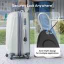 2 x Waterproof AirTag Keychain Holder - 4 Pack Airtag Lock Case with Wire Cable Compatible with Apple AirTags, Ultra Durable Anti-Lost Protective Case with Keyring for Luggage, Backpack (Black)