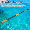 12FT Telescopic Extension Pole Boat Hook | Lightweight and Sturdy, Floats, Anodized Aluminum Pole | Threaded Port for Marine Accessories | Mooring, Pushing/Pulling, Navigation Marine Pole