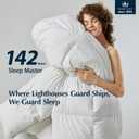 Pacific Coast Goose Feather Down Fiber Comforters King Size, Extra Fluffy White Duvet Insert, Ultra-Soft, Breathable, All Season Hotel Luxury Bedding Comforters, 8 Corner & Center Loops (106"x90")