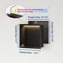 Smart Body Sensor Shower Niche, Black 12"x12", 12X12In
