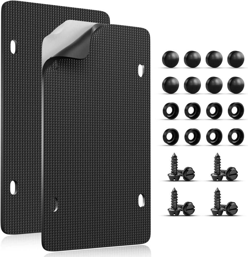 4mm EVA Foam License Plate Anti-Rattle Pads, Noise Reduction & Paint Protection Self-Adhesive Car Plate Cushion Pad, Universal Fit for Car Truck SUV