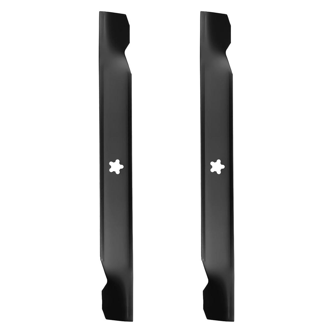 (2) 42 inch Mower High-Lift Blades for Craftsman 138971 532138971 LT1000 LT2000 T110 YT3000 42" Deck Mower Lawn Tractor Husqvarna/Poulan/AYP PP19A42 YTH18542 138498 532127843 (5 Point Star), Black