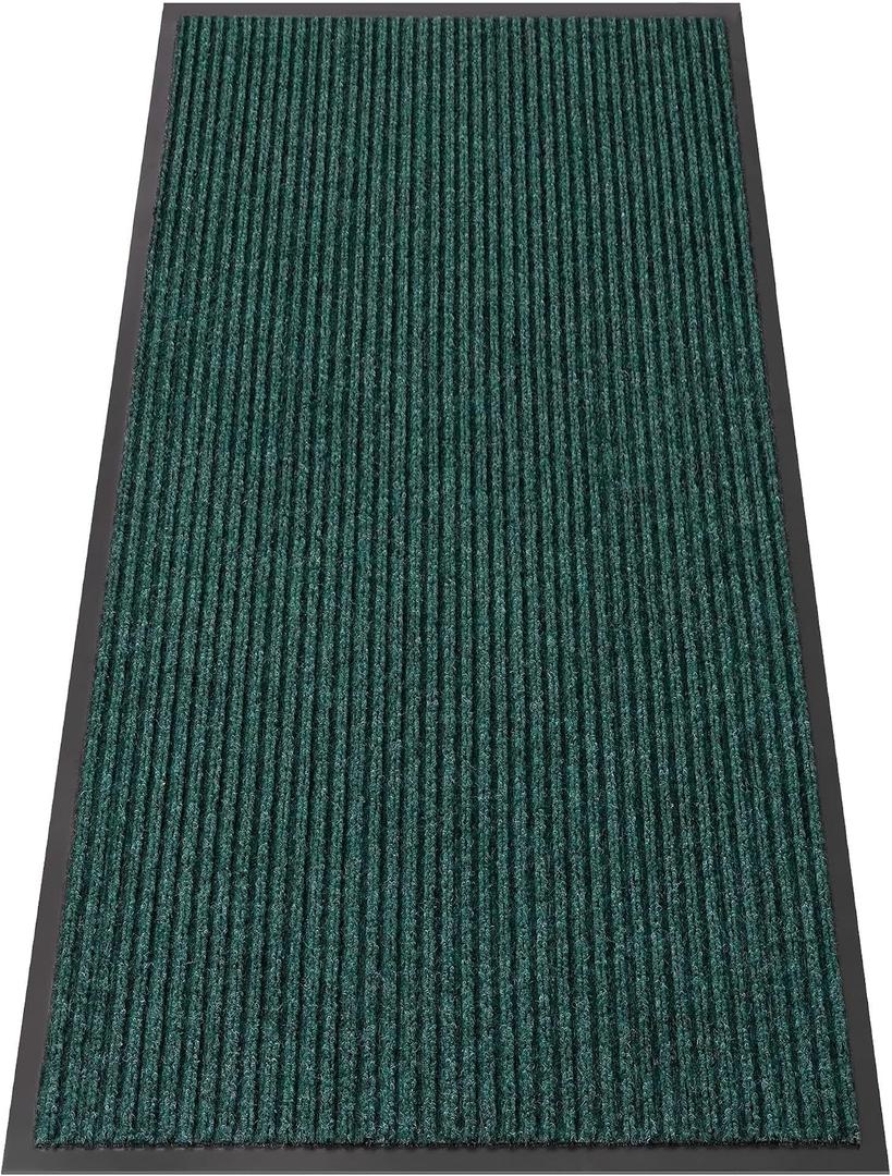 Indoor Outdoor Door Mat, 4' x 2' Doormat for Entryway, Green