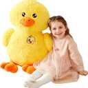 IKASA Large Duck Stuffed Animals Giant Soft Plush Toy,19" Cute Huge Jumbo Fluffy Plushy Big Size Fat Plushie,Gifts for Kids(Yellow, 19 inches)