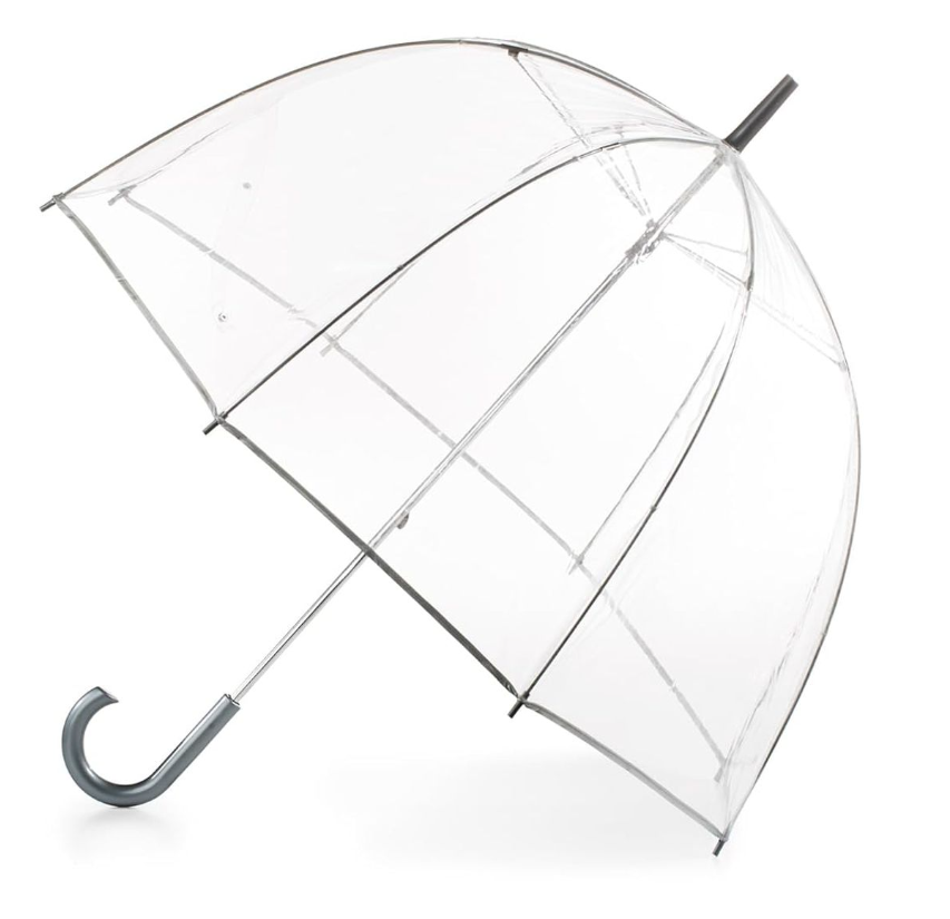 Totes Adult Bubble Umbrella with Dome Canopy and Lightweight Wind and Rain Protection (51 inches, Clear - 1pk)
