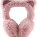 Peecabe Winter Kids Earmuffs Warm Girl Ear Muffs For Toddler Kid Children Earmuff with Cat Ears Girls Ear Warmer (Pink)