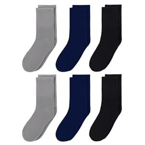 6 Pairs Kids Socks Boys Girls Crew Athletic Half Cushioned Cotton Sport Running Arch Support Soft Breathable Socks , 29.5x38