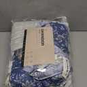 DAWNDIOR Boho Blue Floral Quilt Set Queen Size - 90"x96" Reversible Bedspread Two-Sided Bedding, All-Season Lightweight Bedding with Recycled Cotton, Farmhouse Decor & Housewarming Gift