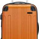 Rockland London Hardside 3 Piece Expandable Spinner Wheel Luggage Set, (20"/24"/28"), Orange