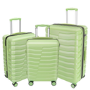 Lightweight Luggage with Spinner Wheels & YKK Zipper, 3-Piece Travel Suitcase ABS+PC Hardshell Luggage Set with TSA Lock, Light Avocado Green (20+24+28 inch)