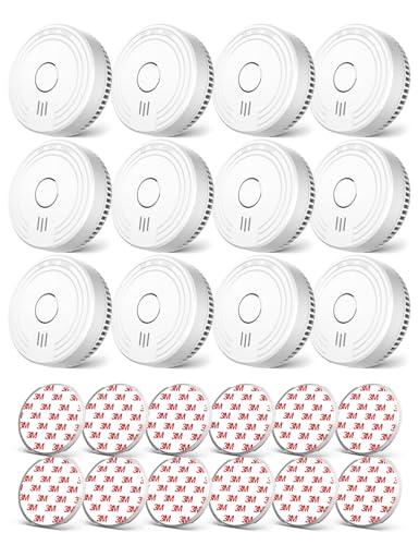 Ecoey Smoke Alarm Fire Detector, Battery Included Photoelectric Smoke Detector with Test Button and Low Battery Signal, Small Fire Alarm for Home, Bedroom FJ136GB, 7 Packs Ecoey Smoke Alarm Fire Detector, Battery Included Photoelectric Smoke Detector with Test Button and Low Battery Signal, Small Fire Alarm for Home, Bedroom FJ136GB, 7 Packs