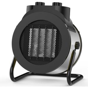 1500W Electric Space Heater with 90 Adjustable Angle, Overheat Protection, Heater for Garage, Office, Indoor Use (Blue)