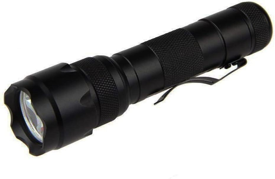 WF-502B Single Mode 1200 Lumen Mini Portable Tactical Clip Handheld Flashlight Torch Lamp,for Outdoor Sports and Indoor Activities (Camping, Hiking, Hunting, etc.) (Black)