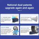 Neck Stretcher Cervical Traction Device, Adjustable Inflatable Neck Brace with Breathable Washable Fabric, Home Use Neck Relief Tool for Effective Neck Decompression(Blue)
