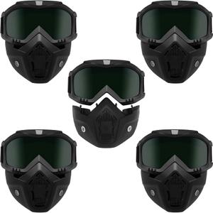 Mask for Welding and Cutting with Anti-Glare Welding Goggles, Anti-Dust, Large Viewing Welding Hood (Black-5)