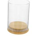 LIFKOME 1set Glass Candle Cover Windproof Candle Holder Tube Shade for Open Flame for Home Decor and Wedding Dinners of Height Base