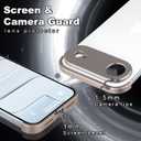 Metal Frameless Phone Case Compatible with iPhone Air, Frameless Minimalist Design, Extremely Highlighting Personality. (Titanium gray)