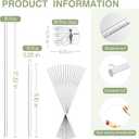 Mwellewm Plant Stakes 30 Pcs 17 Inch & 11 Inch Plant Support Stakes For Indoor Outdoor Tall Acrylic Clear Garden Orchid Sticks with 30 Small Clips Single Stem Potted Tomato Flower Amaryllis Vegetables
