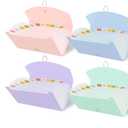 4 Pack Coupon Organizer with 13 Pocket | Plastic Travel-Friendly Accordion Receipt Holder 10” x5.5” Expanding Folder for Small Bill Business Cards Tax Item Ticket, Pastel Design