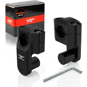 1PZ BB2-CD1 Pivoting Handlebar Clamp Risers Replacement for Universal Motorcycle 2" Raise Clamps for 7/8" or 1 1/8" Handlebars Mount To 7/8" Stem Clamp