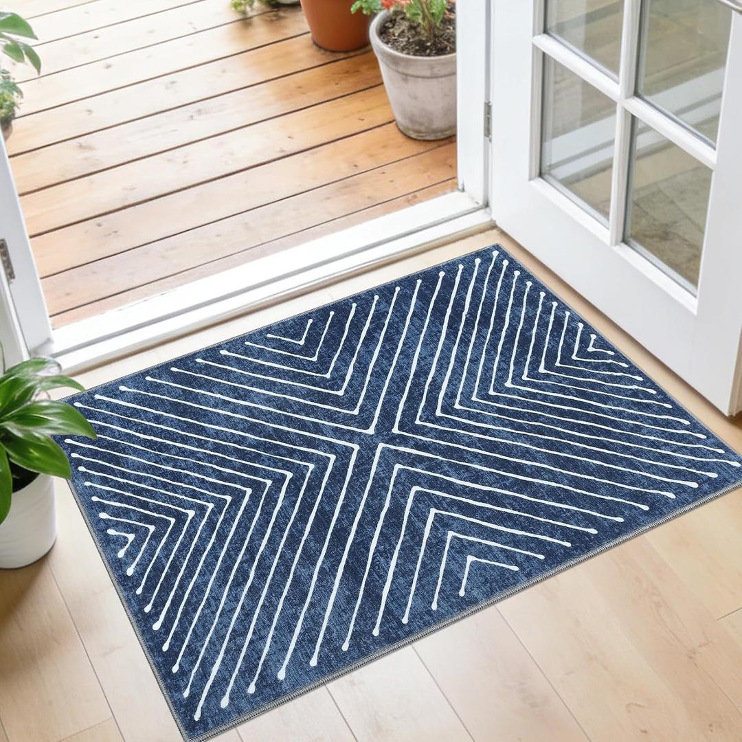 ROYHOME 2x3 Entryway Rug Indoor Door Mat Washable Non Slip Small Carpet