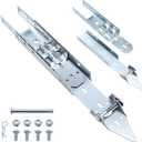 Garage Door Bracket Adjustable Garage Openers and Parts Door Reinforcement Bracket, Full Hinge Design, Silver Galvanized Steel