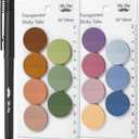 Mr. Pen- Round Transparent Sticky Notes, 1.1 Diameter, 14 Pads, 560 Sheets, Colorful, Water-Resistant See-Through Sticky Notes & Fineliner, Smooth Writing, Note Tabs for Bible Journaling, Studying (Organic Modern)