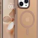 BENTOBEN Magnetic for iPhone 15 Pro Max Case,[Compatible with MagSafe] Translucent Matte Frosted Anti-Fingerprint Slim Shockproof Women Men Protective Cover Case for iPhone 15 Pro Max 6.7",Brown