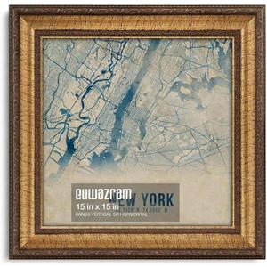 Ornate Classic Gold 15x15 Picture Frame for Photos and Artwork, 15 x 15 in