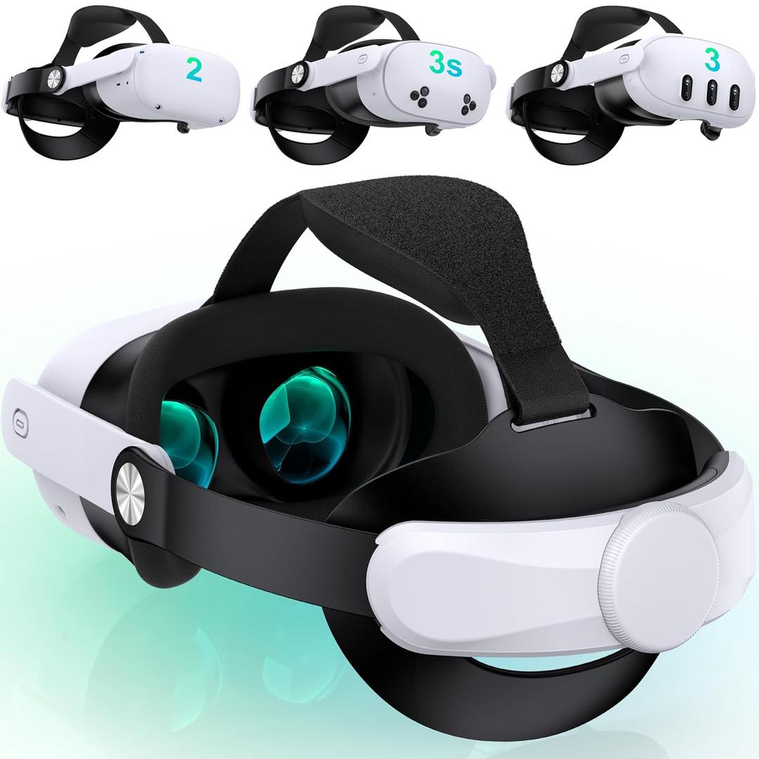 NinjajoyOX Head Strap for Meta Quest 3S/Quest 3/Quest 2, Adjustable Elite Strap Replacement for Enhanced Comfort Support of VR Headset