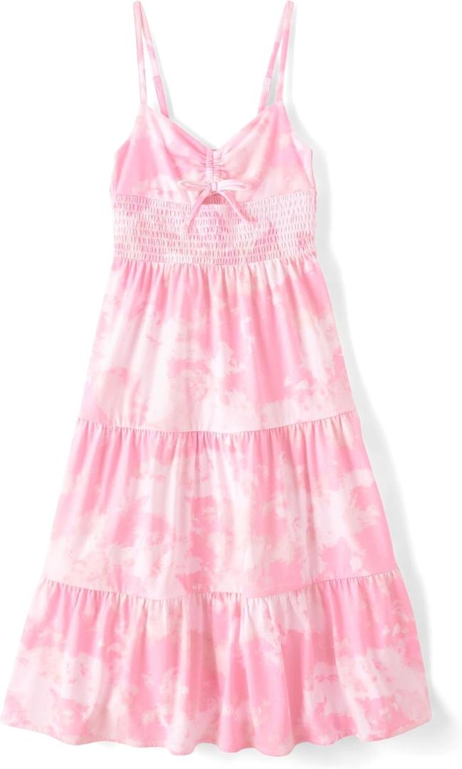 The Children's Place Girls' Short Sleeve Dressy Dress (Pink, XL)